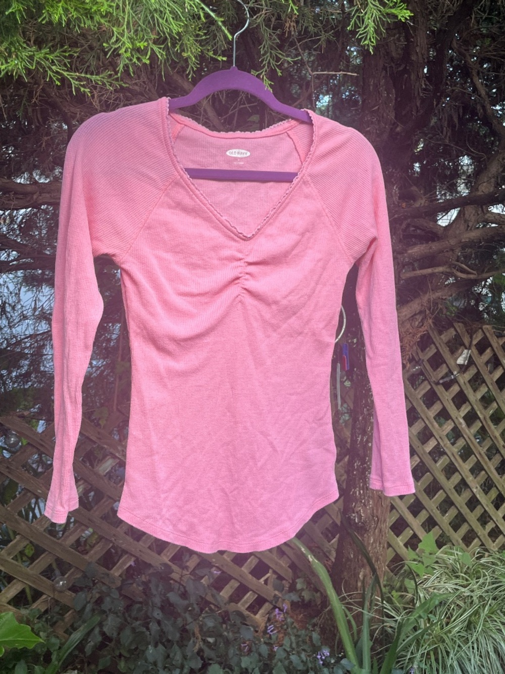 Pink long sleeve tee shirt